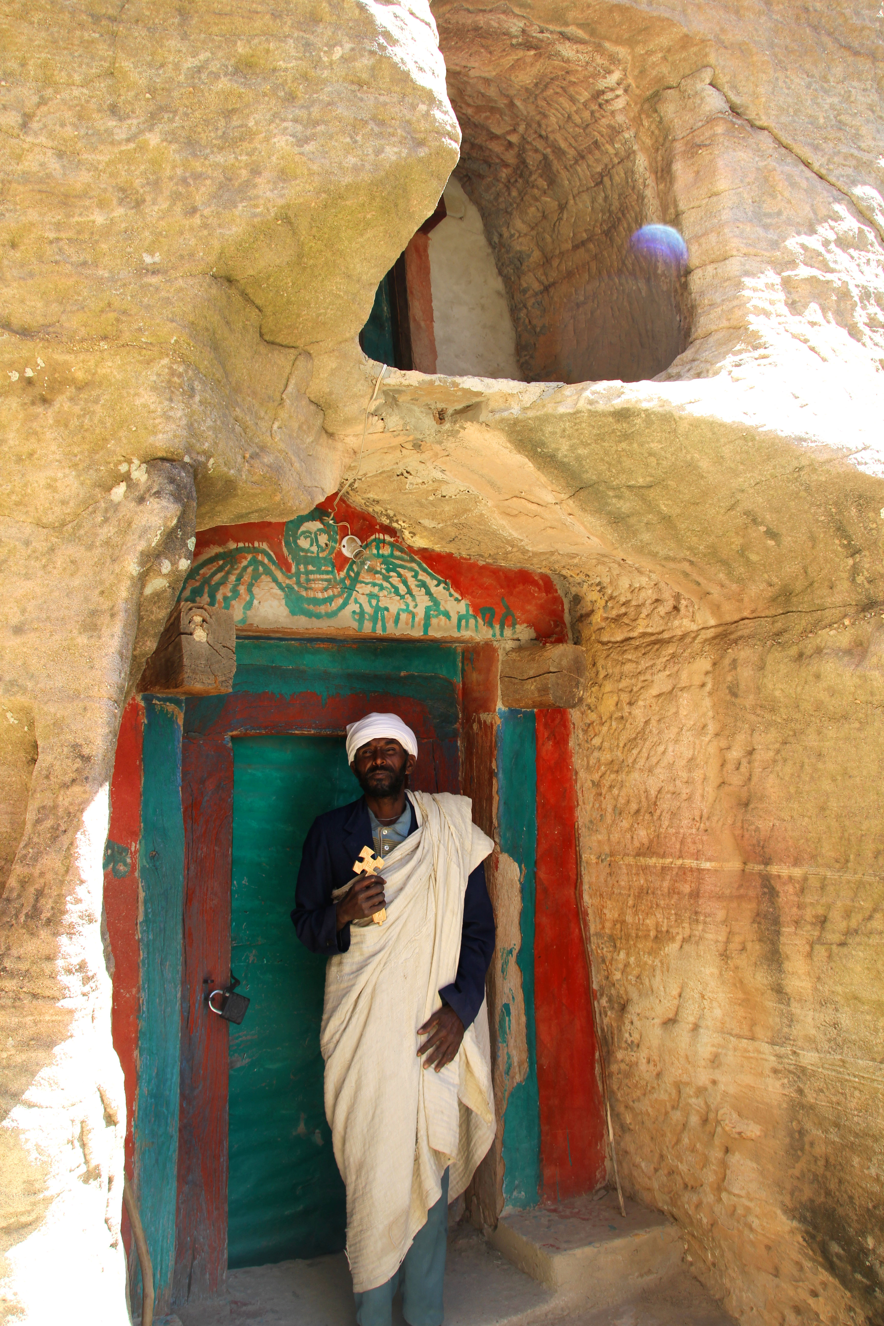 Hewn-Church Priest Ethiopia - © JonoVernon-Powell.com